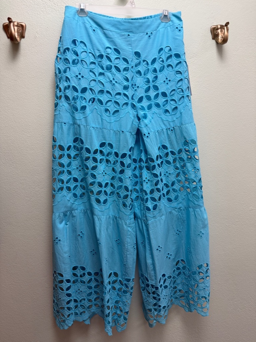 Bright Blue Eyelet Two-Piece pants Set - Picture 5 of 6